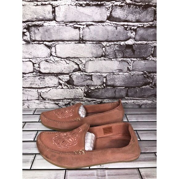 Jacques Levine 1936 Pink Suede Leather Floral Pointed Toe Flats Women Sz 10M US - Picture 15 of 16